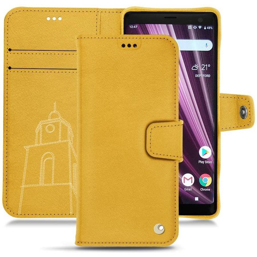 Thumbnail - Noreve Lederschutzhülle Wallet (Sony Xperia XZ3), Smartphone Hülle, Gelb