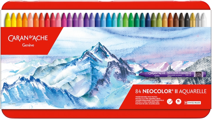 Image du produit Caran d'Ache Neocolor II Aquarelle Metallschachtel (Multicolore, 84 x)