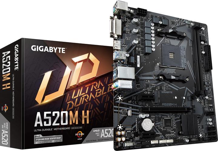 Produktbild Gigabyte A520M H (AM4, AMD A520, mATX)