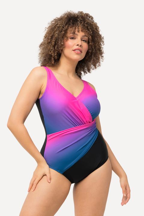 Actual product image Ulla Popken Ombre Wrap Look Swimsuit (56)