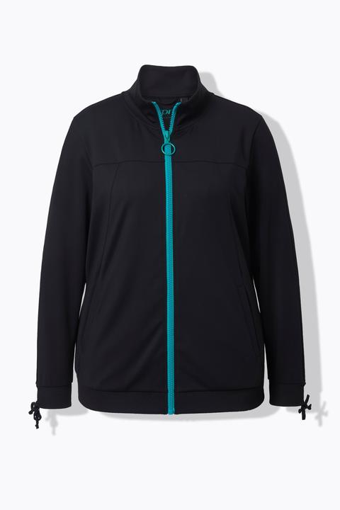 Produktbild Ulla Popken Sweatjacke, Ärmel-Raffband, Kapuze (54, 56)