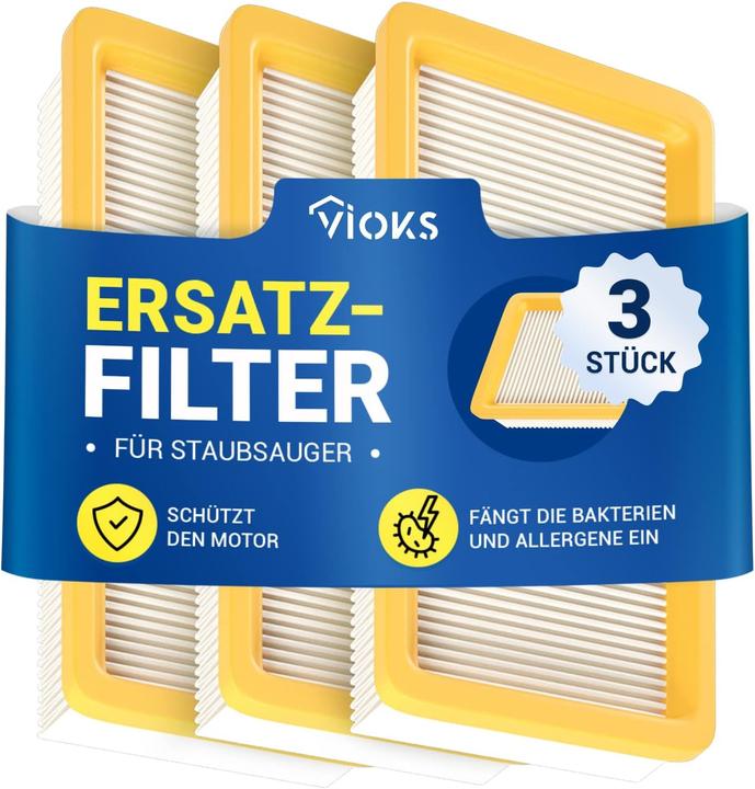 Vioks 3er-Set Staubsauger-Filter für Kärcher