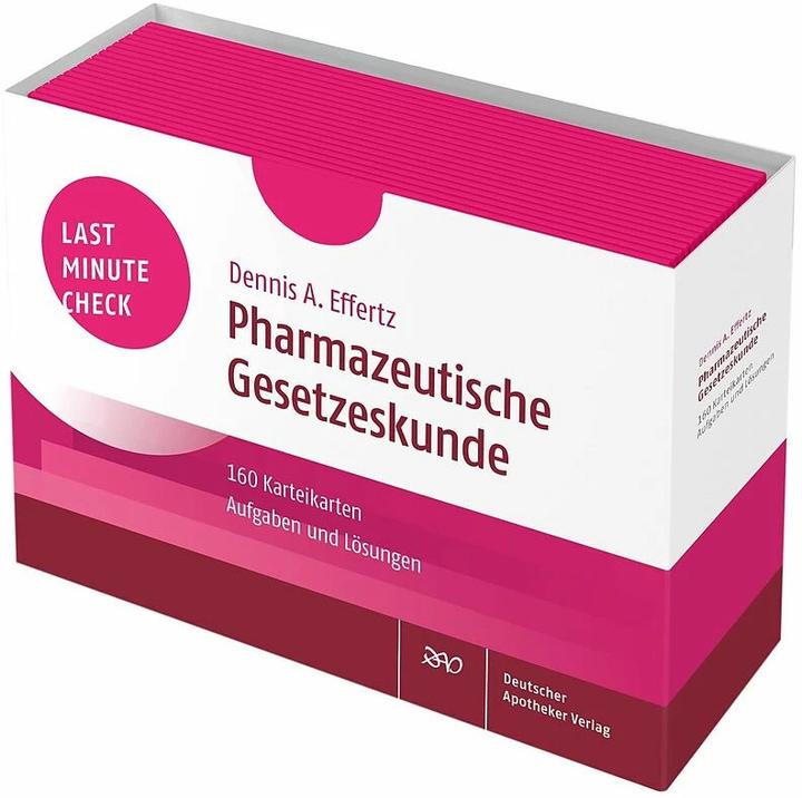 Produktbild Last Minute Check - Pharmazeutische Gesetzeskunde (Deutsch, Dennis A. Effertz, 2021)