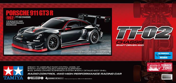 Image du produit Tamiya 1/10 RC Porsche 911 GT3 R (992) (TT-02) (Kit)