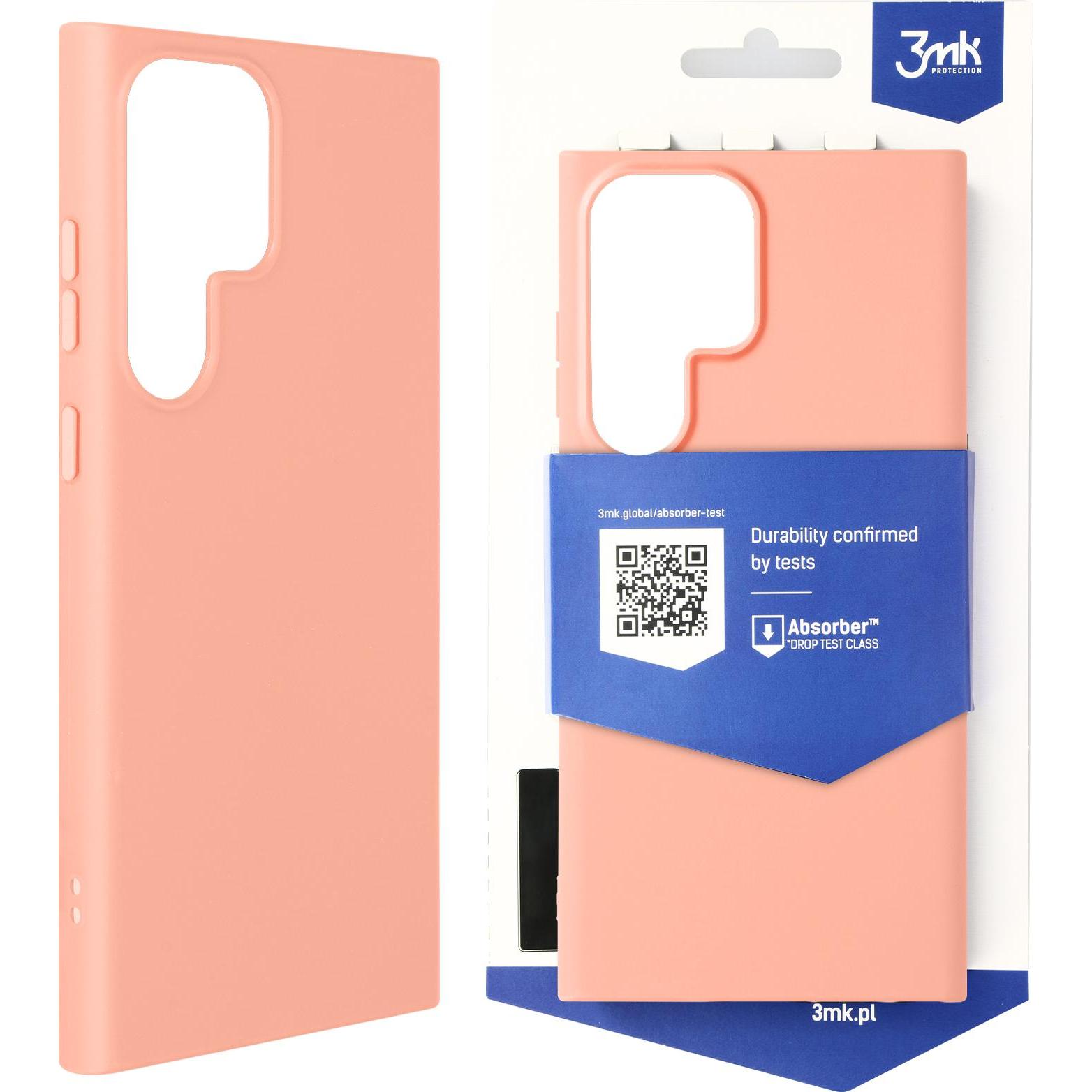 Thumbnail - 3MK Matt Case Soft Touch Silikonhülle Series (Samsung Galaxy S23 Ultra), Smartphone Hülle, Rosa