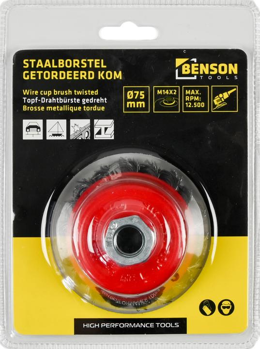 Actual product image Benson Wire cup brush twisted, grinder 75 mm