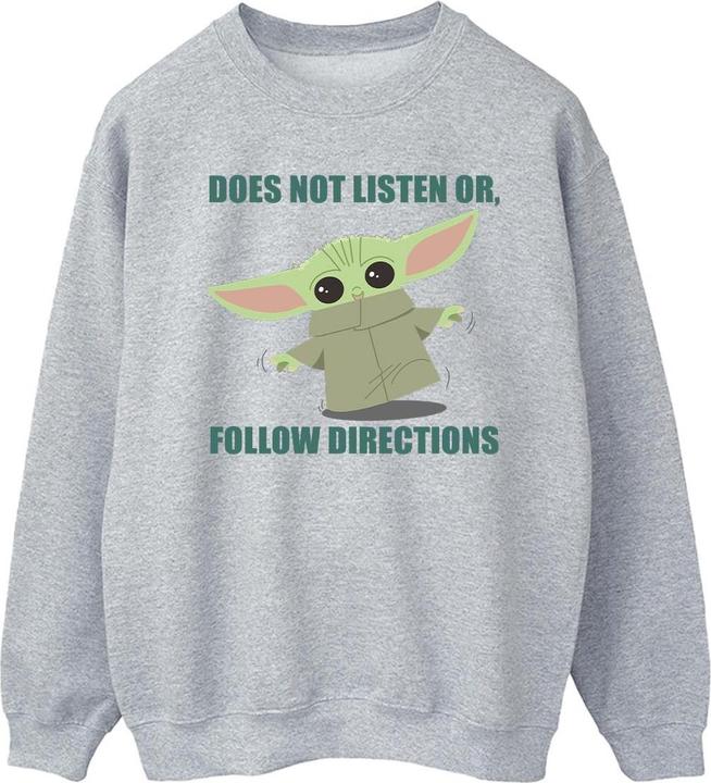 Immagine prodotto Star Wars The Mandalorian Grogu Does Not Listen Felpa Uomo (XL)