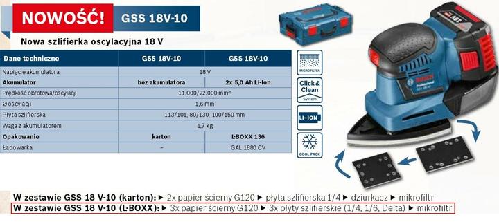 Actual product image Bosch Professional Gss 18v-10 (Sander)
