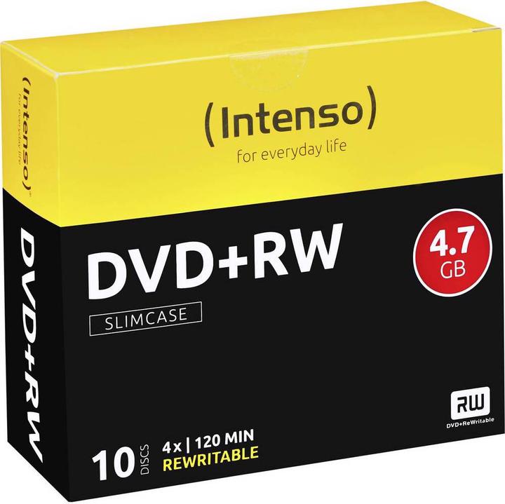 Actual product image Intenso DVD+RW Blank 4.7 4x 10pcs Slimcase (10x)