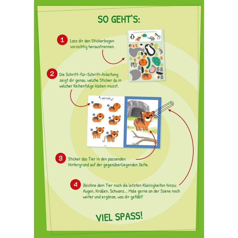 Thumbnail - Tessloff, Sticker, Stickern Schritt für Schritt. Zoo
