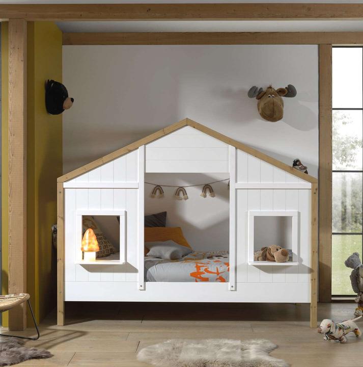 Image du produit Vipack Lit d'appoint Babs avec deux fenêtres (90 x 200 cm)