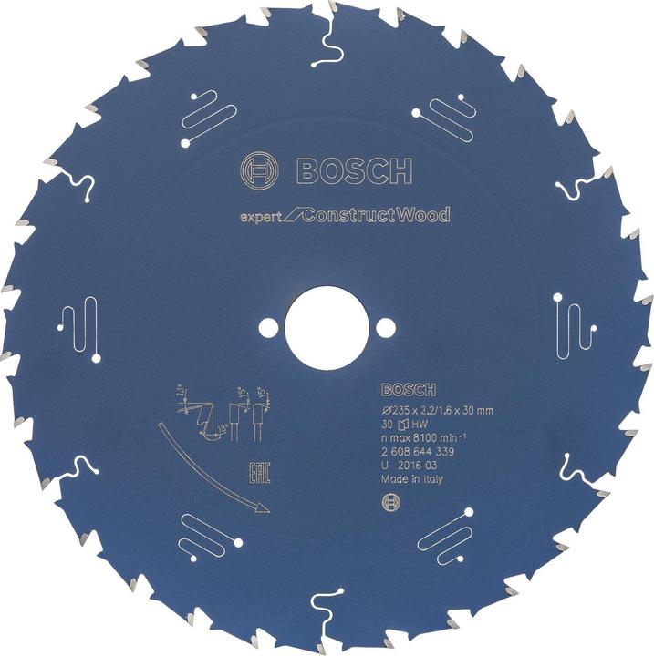 Produktbild Bosch Professional Zubehör Kreissägeblatt Expert for Construct Wood, 235 x 30 x 2,0 mm, 30