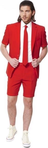 Produktbild OppoSuits Red Devil - Mannen Zomer Kostuum - Rood - Feest - Maat 58 (58)