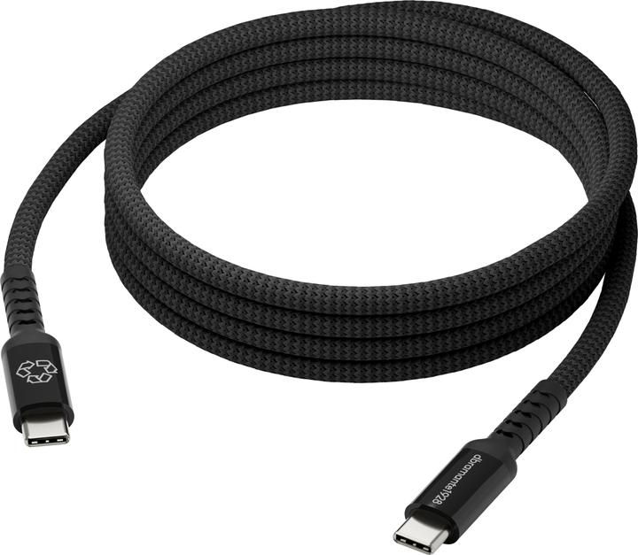 dbramante1928 re-charge IT - Cable - BRD - 2m USB-C/USB-C 100W - BLK (2 m, 100 W)