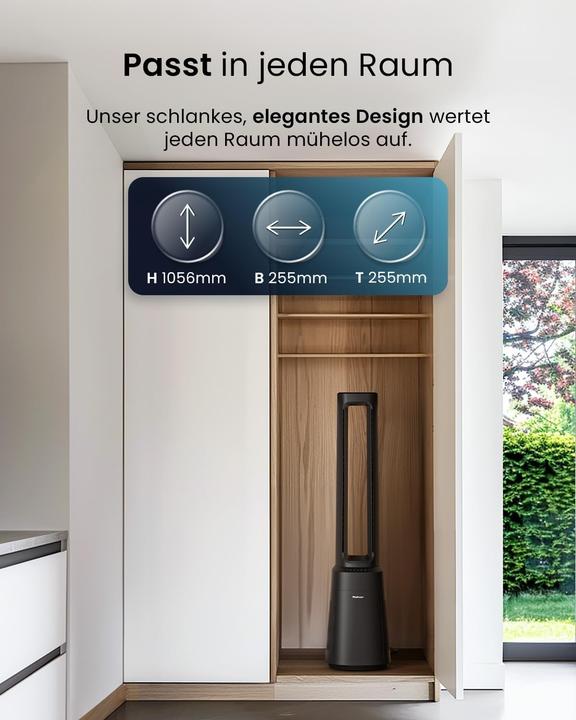 Produktbild Breeze OmniAir Turmventilator mit Luftreiniger & HEPA Filter (62 dB)