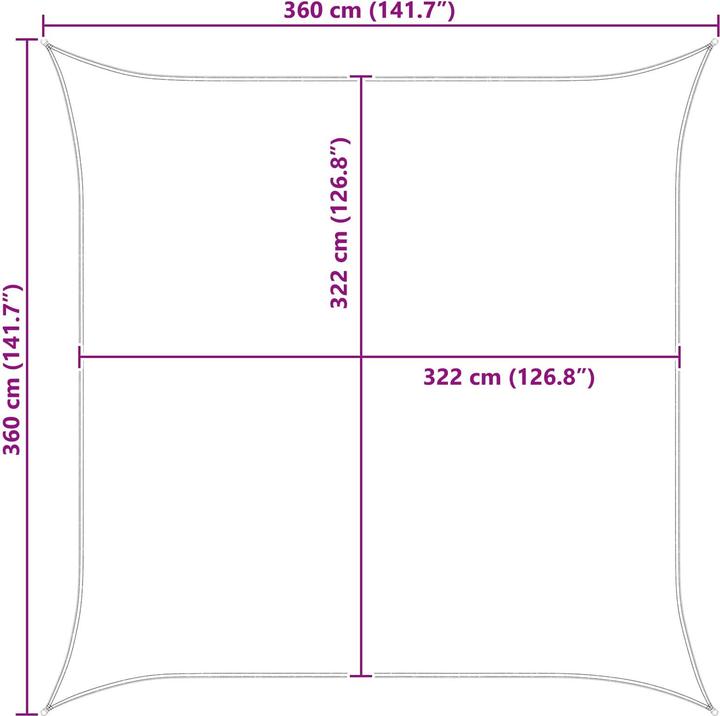 Produktbild vidaXL Outdoor Sonnenschutz Markise (360 x 360 cm)