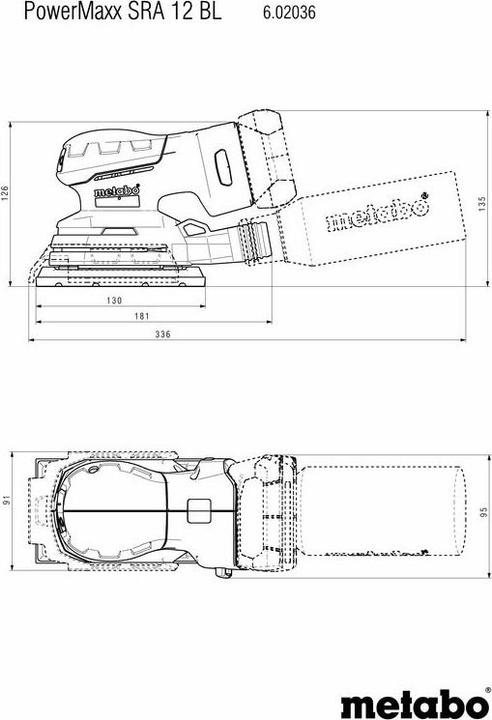 Actual product image Metabo PowerMaxx SRA 12 BL (Eccentric grinder)