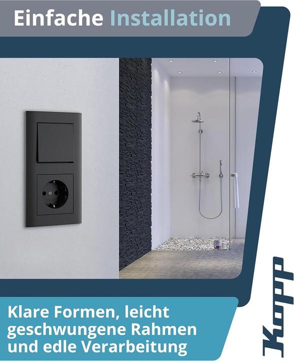 Produktbild Kopp 1 Stück Einsatz Kreuzschalter ATHENIS Anthrazit 587715087