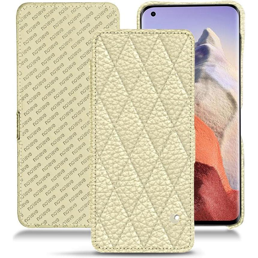 Noreve Lederschutzhülle horizontal (Xiaomi Mi 11 Ultra), Smartphone Hülle, Weiss