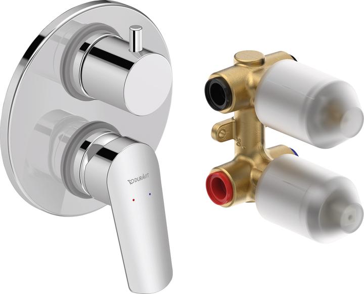 Actual product image Duravit Ready-mount set No 1 for concealed bath mixer chrome