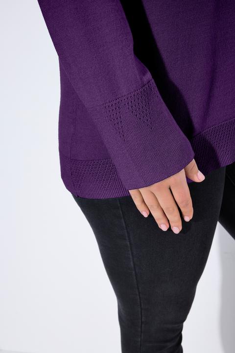 Immagine prodotto Ulla Popken Maglione con colletto alto, maniche lunghe e orli a costine (62)