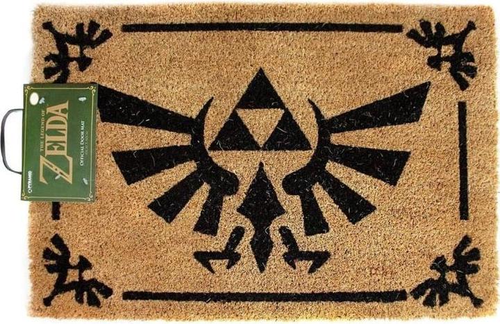 Actual product image Pyramid Legend of Zelda: Triforce Black doormat (40x60 cm) (60 x 40 cm)