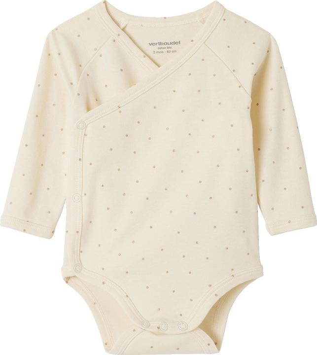 Actual product image Vertbaudet Bio-Kollektion: 5er-Pack Baby Wickelbodys mit langen Ärmeln (62)