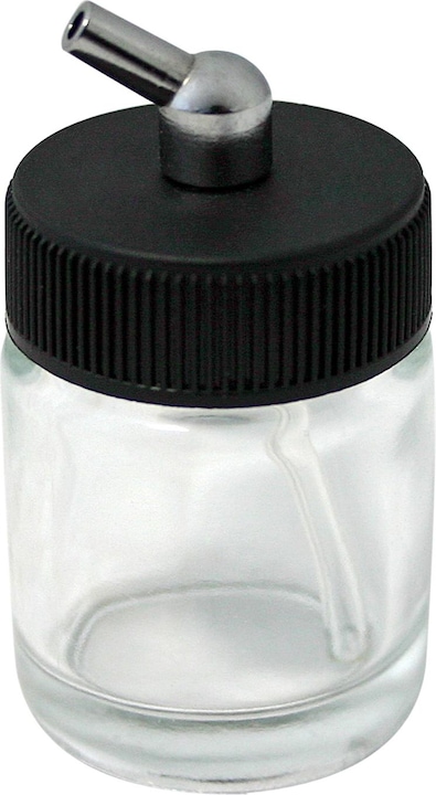 Wiltec Airbrushpistole Farbbecher Farbbehälter Glas Saugsystem 22 cm³ Variante 3