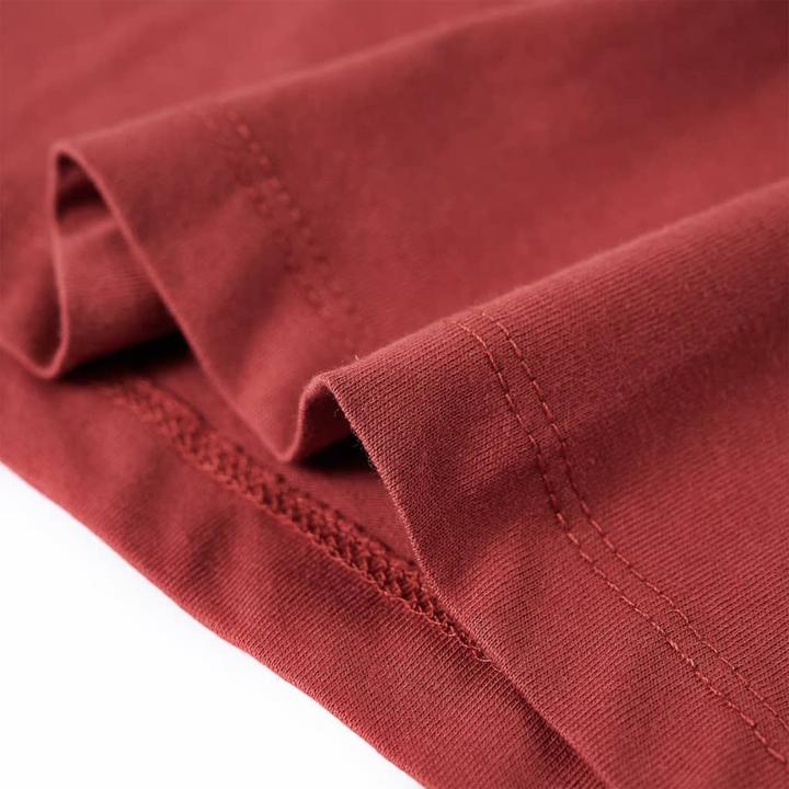 Immagine prodotto vidaXL Camicia da bambino a maniche lunghe rosso scuro 92,Materiale: 100 (92)