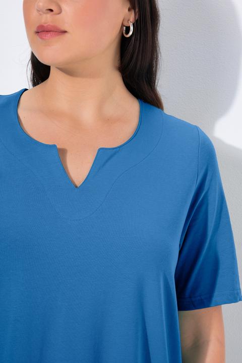 Actual product image Ulla Popken Essential Notch Neck Stretch Tee (58, 60)