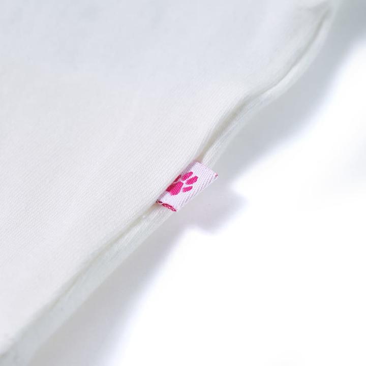 Immagine prodotto vidaXL Maglietta da bambino con maniche a balze Ecru 128,Materiale: 95 (128)