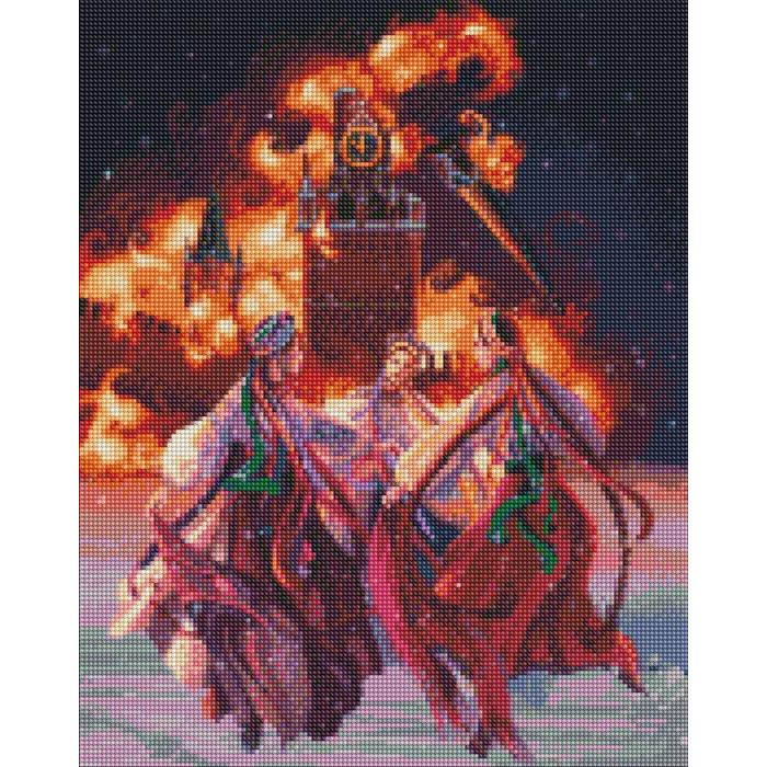 Ideyka Diamond Painting - Das Feuer der Freiheit Jennifer Sikora mit Rahmen