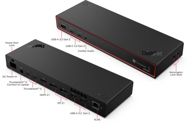 Produktbild Lenovo ThinkPad Thunderbolt 5 Smart Dock 7500 (Thunderbolt, 10 Ports)