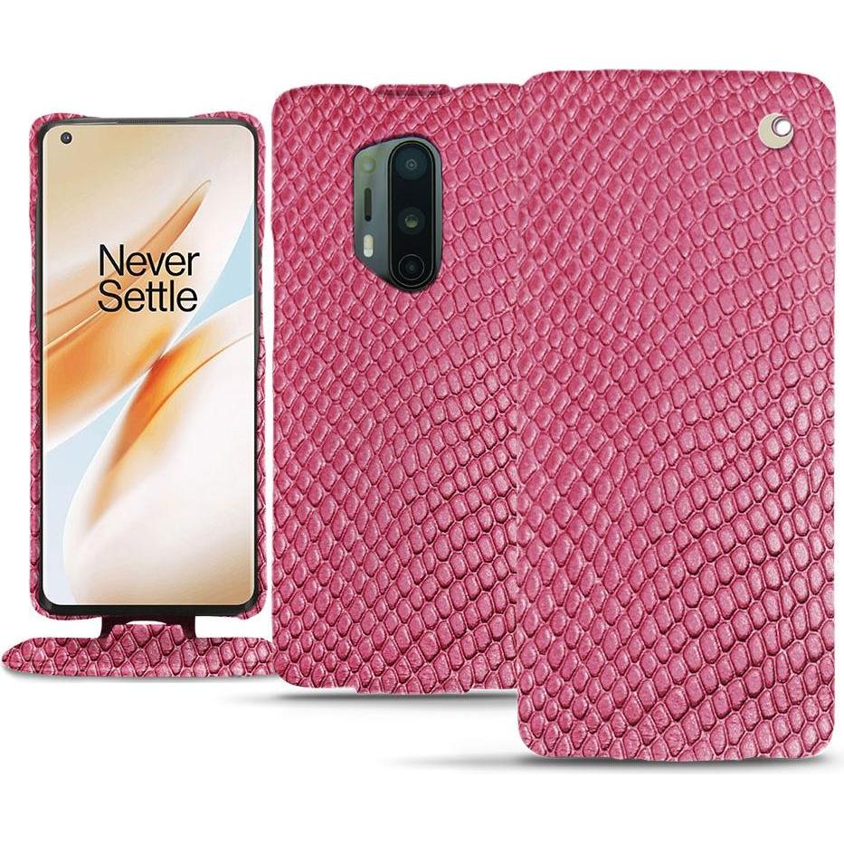 Noreve Lederschutzhülle vertikal (OnePlus 8 Pro), Smartphone Hülle, Rosa