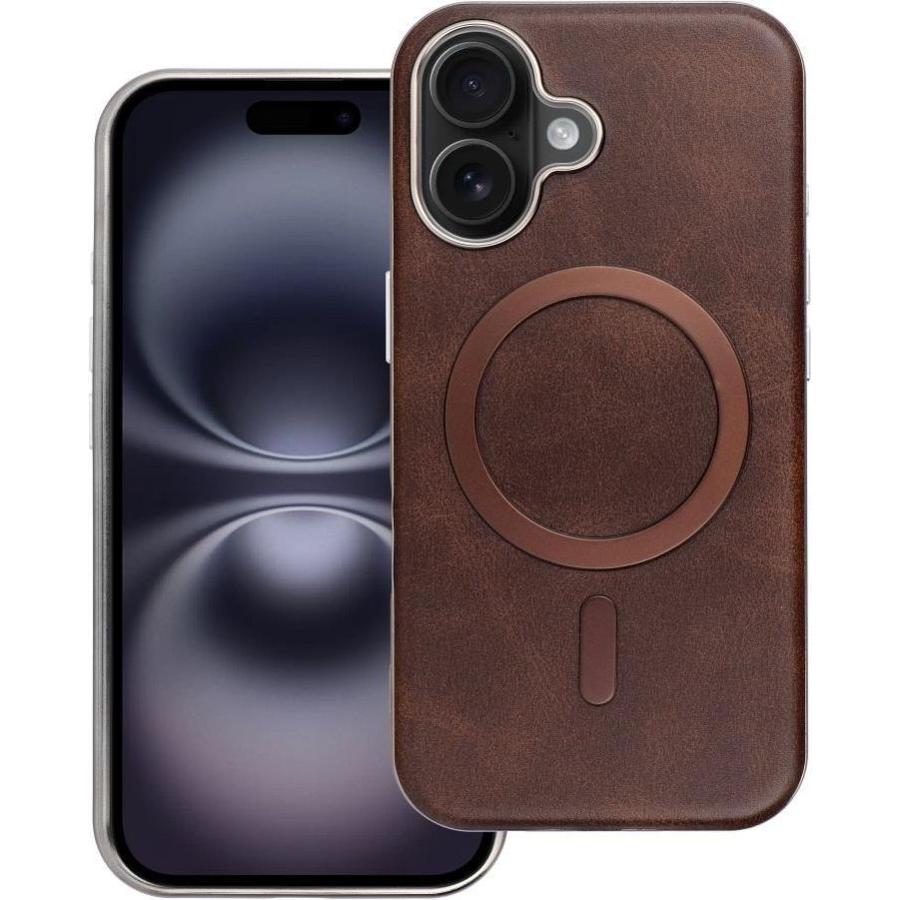 OEM Back panel cover GENTLEMAN MAG COVER Case compatible with MagSafe for IPHONE 16 PRO brown (Apple iPhone 16 Pro), Cover smartphone, Marrone