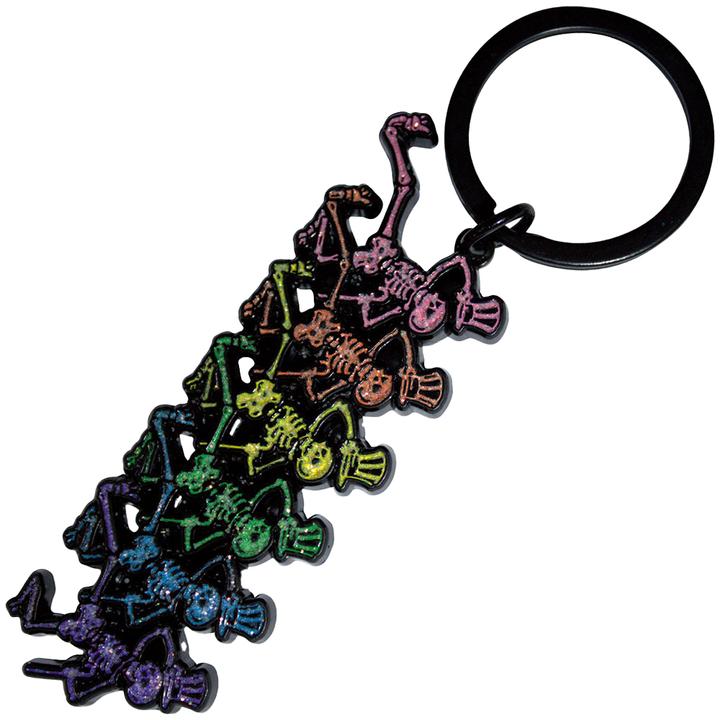 Actual product image Grateful Dead Dancing Skeletons Keyring