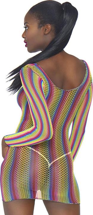 Image du produit Leg Avenue Rainbow fishnet mini robe (Taille unique)
