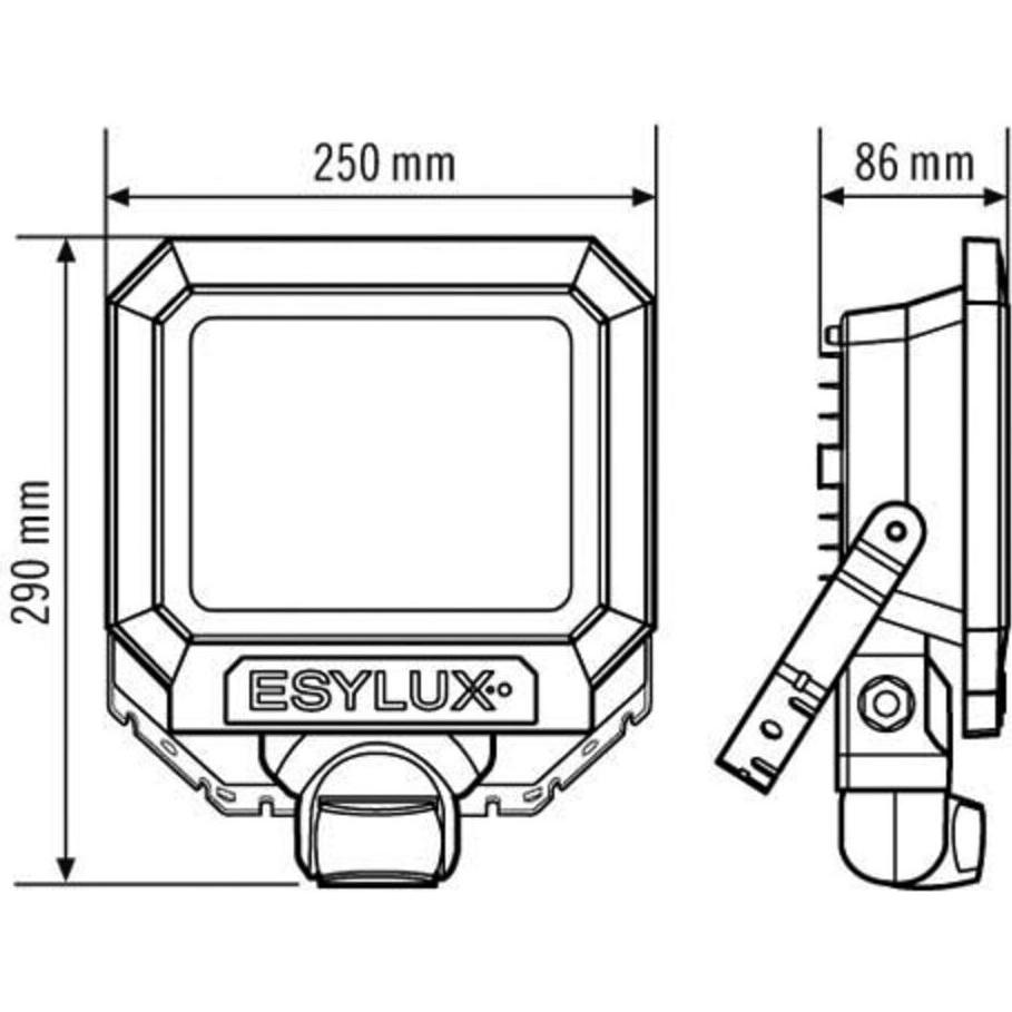 Thumbnail - Esylux, Fassadenbeleuchtung, LED-Strahler (3400 lm, IP65)