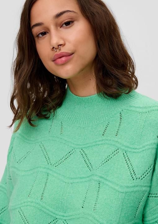 Produktbild s.Oliver Strickpullover Strickpullover mit Ajourmuster (M, S)