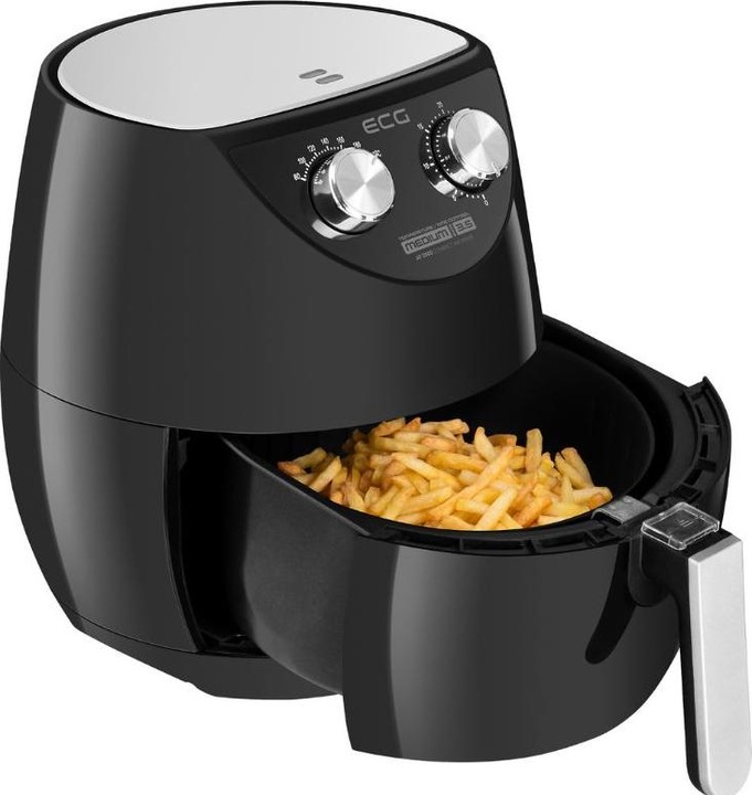 Actual product image ECG AF 3500 fryer Single Hot air fryer Black, Stainless steel