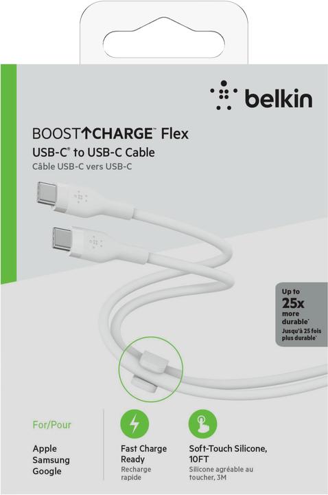Produktbild Belkin USB-Ladekabel Boost Charge Flex USB C - USB C 3 m (3 m, USB 2.0)