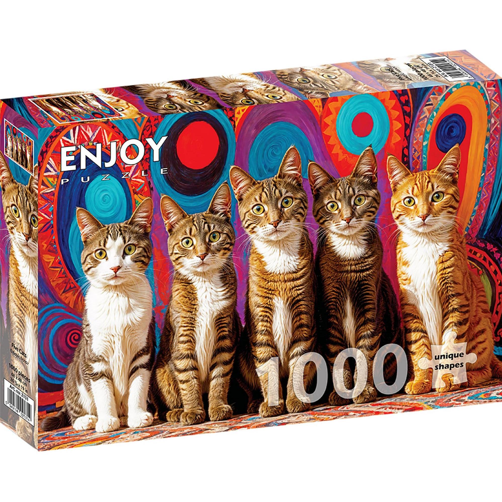 Enjoy Puzzle Puzzle 1000 Teile - Fünf Katzen (1000 Teile)