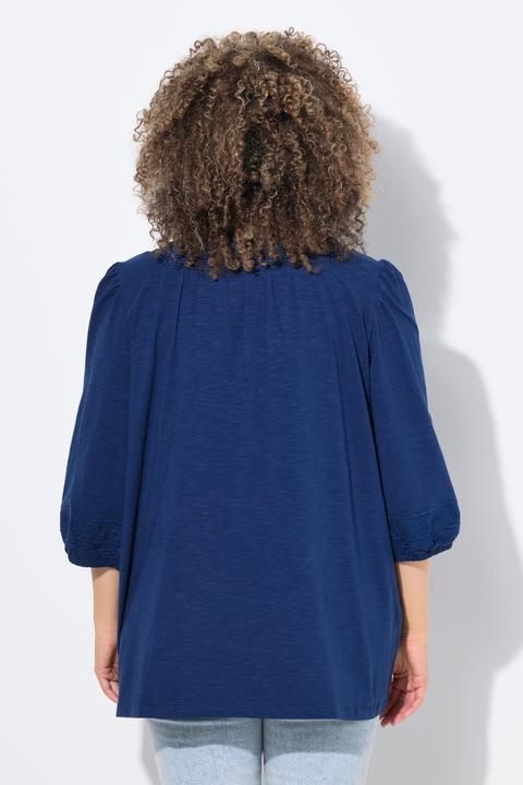 Produktbild Ulla Popken T-Shirt, Stickerei, Carré-Ausschnitt, 3/4-Arm (46, 48)