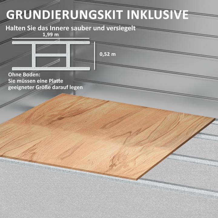 Produktbild Outsunny Gerätehaus Stahl Grau