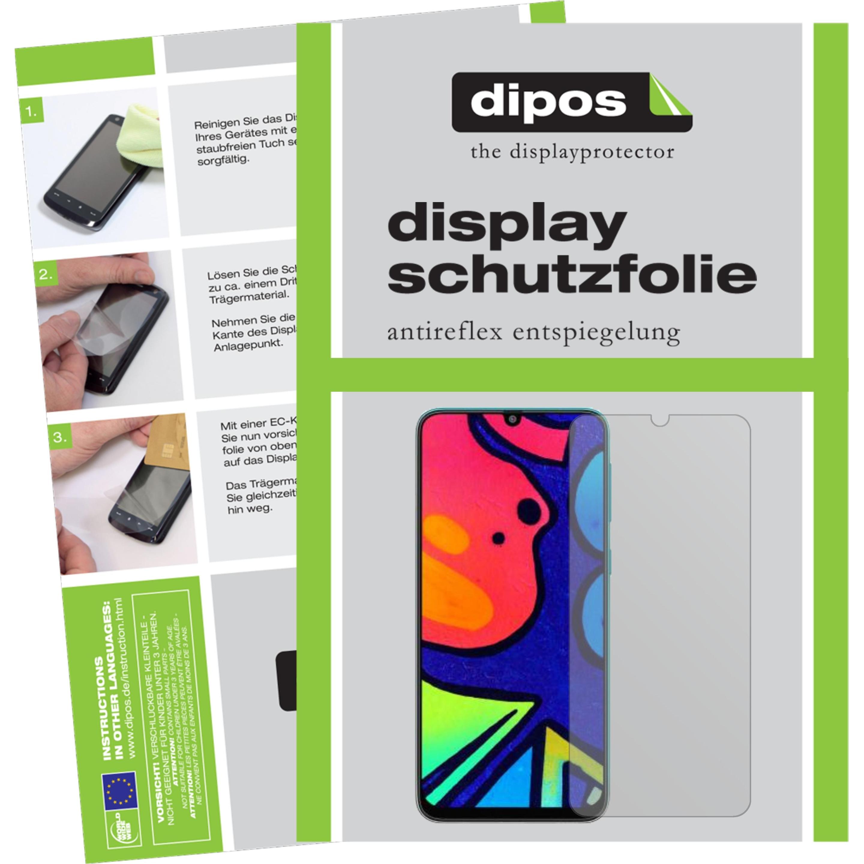 Dipos Displayschutzfolie Antireflex (2 Stück, Samsung Galaxy F41), Smartphone Schutzfolie, Transparent