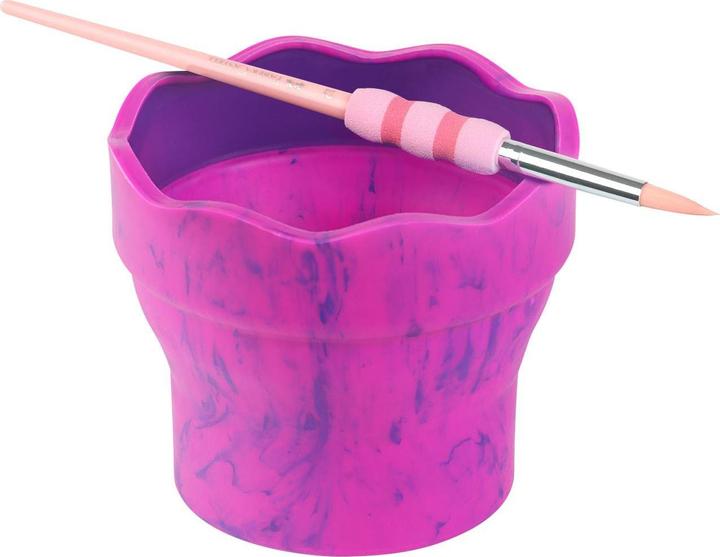 Produktbild Faber-Castell Wasserbecher Clic&Go pink marble