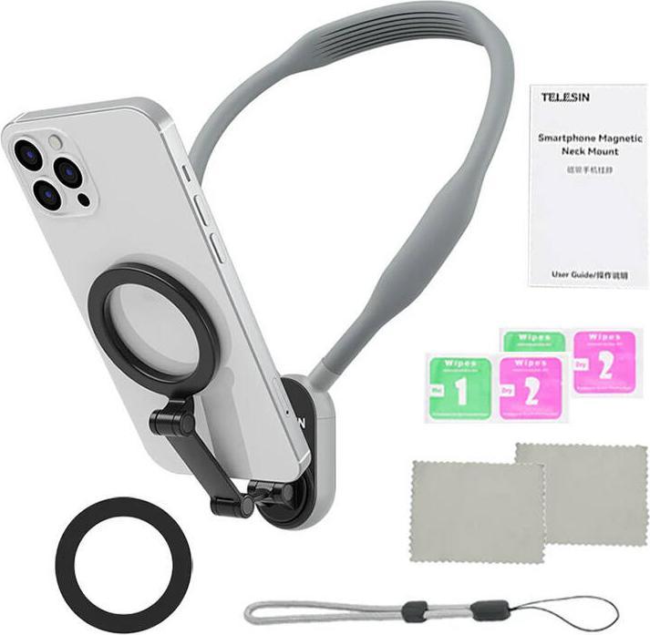 Produktbild Telesin magnetic neck mount for mobilephone-Max Version(grey)-