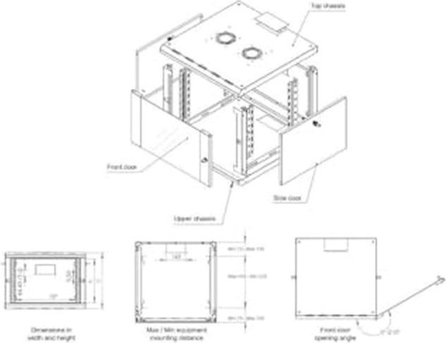 Actual product image equip Server cabinet (10.86 RU, 19 inch rack)