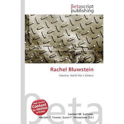 Rachel Bluwstein, Fachbücher von Lambert M. Surhone, Miriam T. Timpledon, Susan F. Marseken