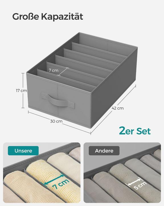 Image du produit Songmics 6-teiliges Kleiderschrank-Organizer-Set (30 cm, 6x)